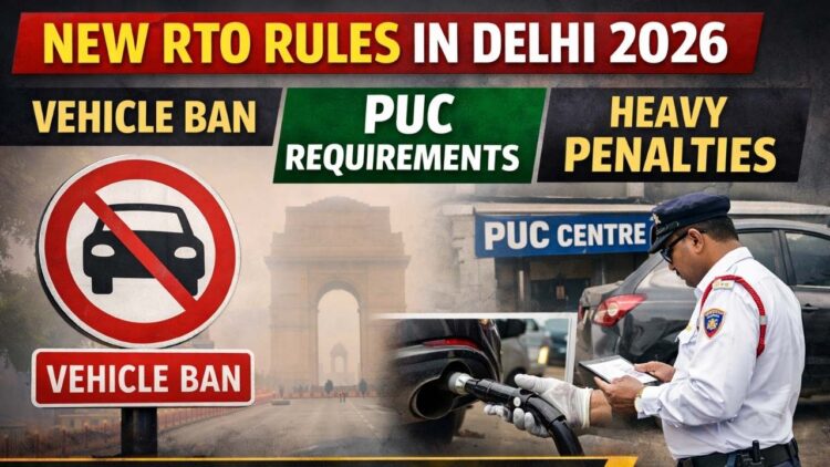 New RTO Rules in Delhi 2026: Guide to Vehicle Ban, PUC Requirements, and Penalties for Violations