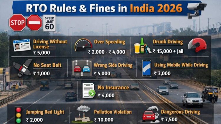 RTO Rules and Fines in India 2026- Complete List of Traffic Rules and Penalties